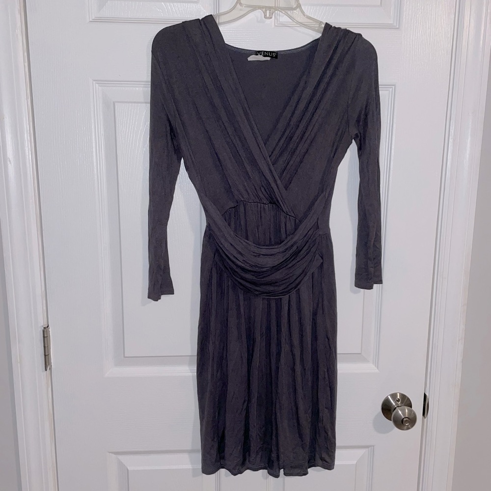 Venus grey long sleeved work dress